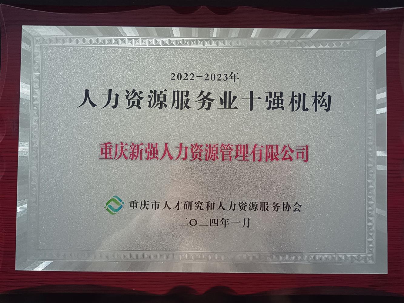 2022-2023年人力资源服务业十强机构